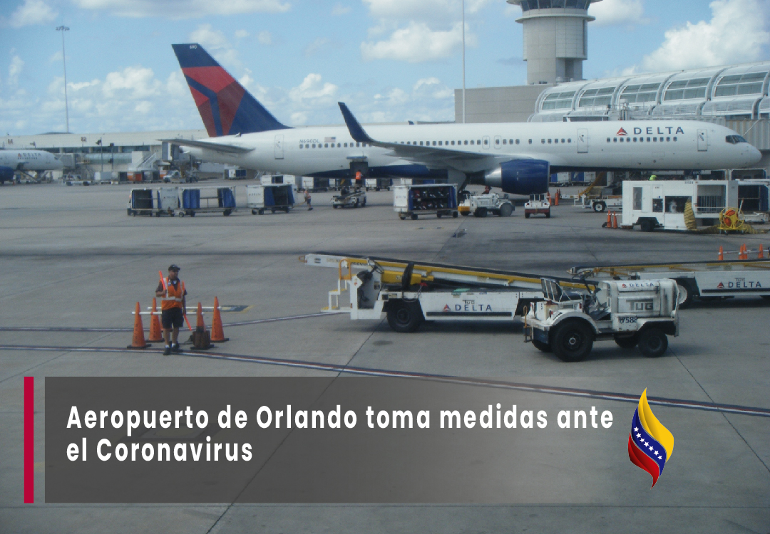 Aeropuerto de Orlando toma medias ante el Coronavirus