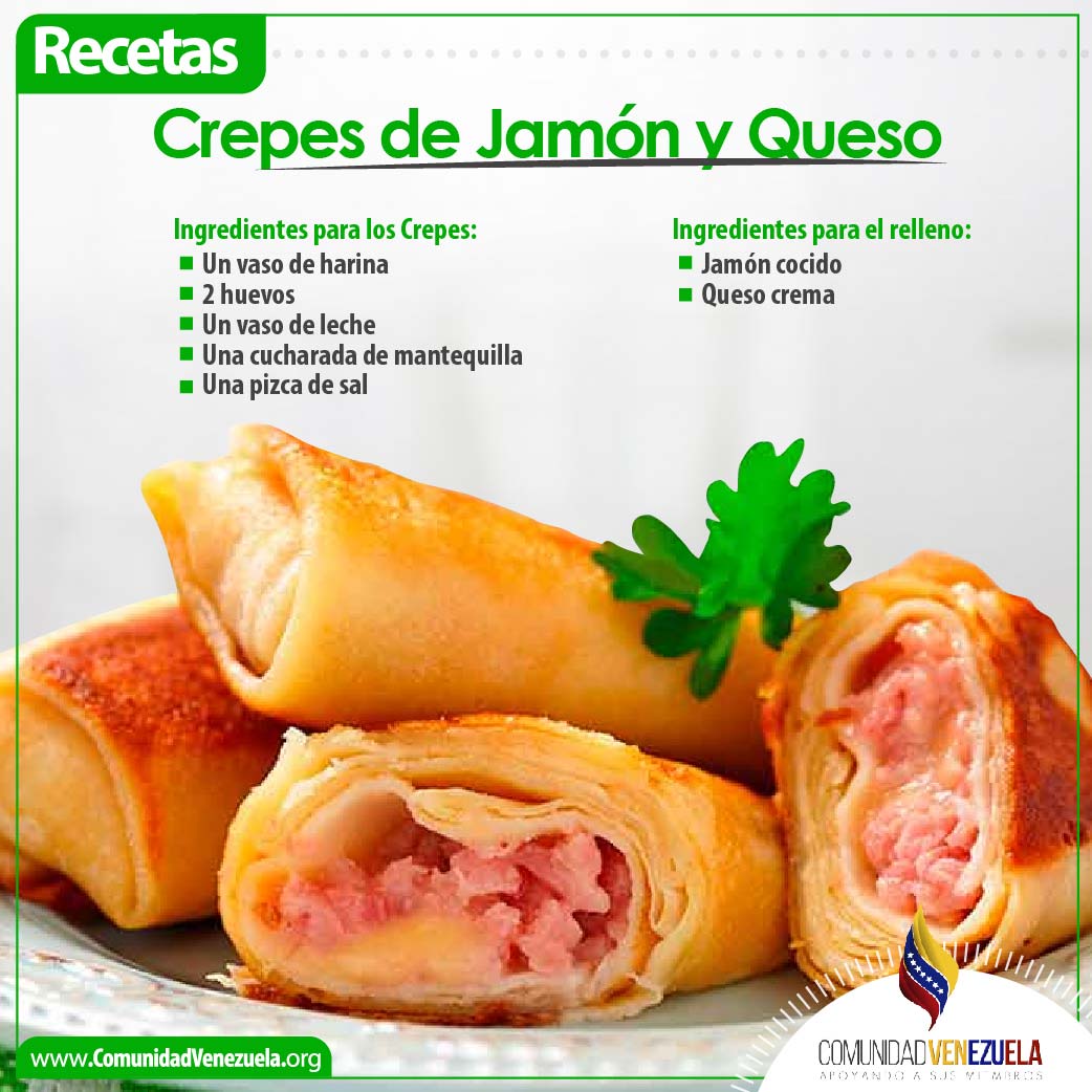 Crepes de jamón y queso