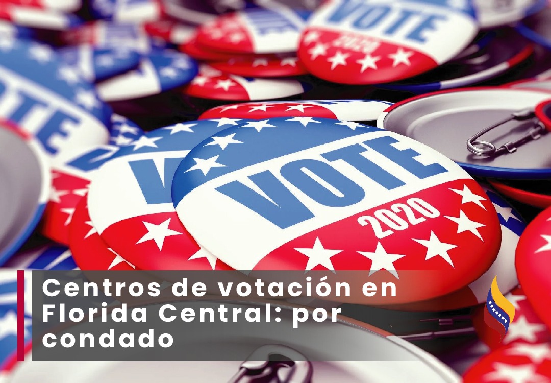 Centros de votación en Florida Central: por condado