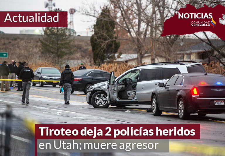 Tiroteo deja 2 policías heridos en Utah; muere agresor