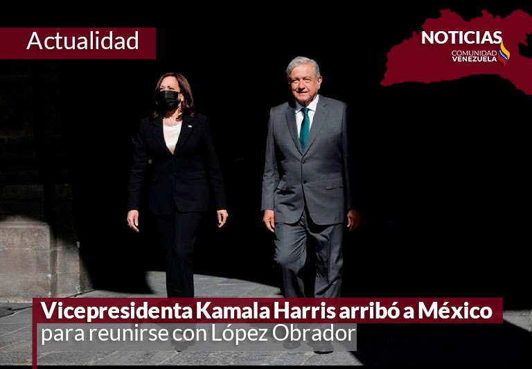 Vicepresidenta Kamala Harris arribó a México para reunirse con López Obrador